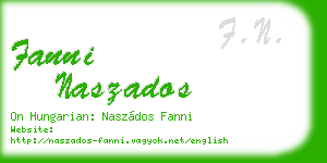 fanni naszados business card